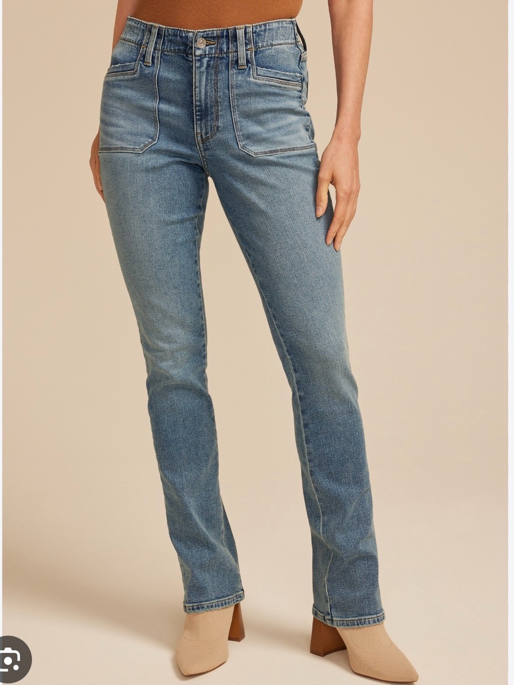 Size 6 m Jeans by Maurice’s High Rise Patch Pocket Slim boot Jean